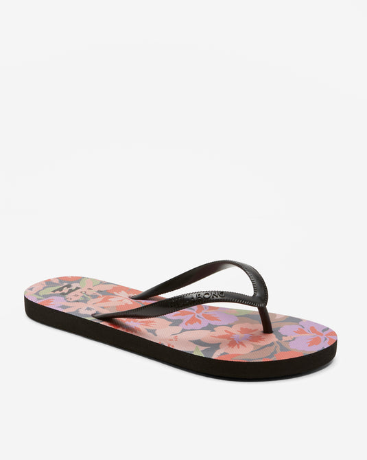 Billabong Women's Dama Flip Flops Black/Pink JAFTMDAM-BPK