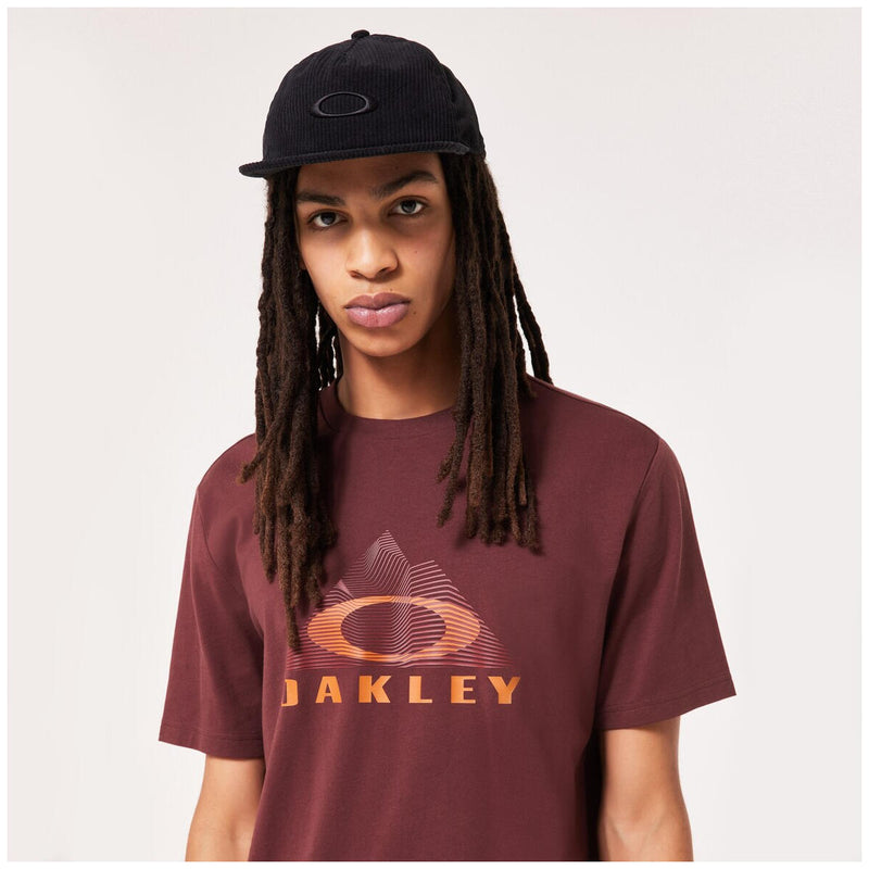 Load image into Gallery viewer, Oakley Men&#39;s Lined Mountain Bark T-shirt Grenache F0A406222-9B2
