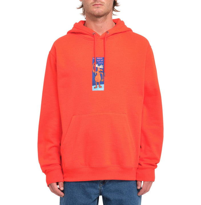 Load image into Gallery viewer, Vocom Men&#39;s Olivmoose Po Hoodie Bright Red A4132417_BRE
