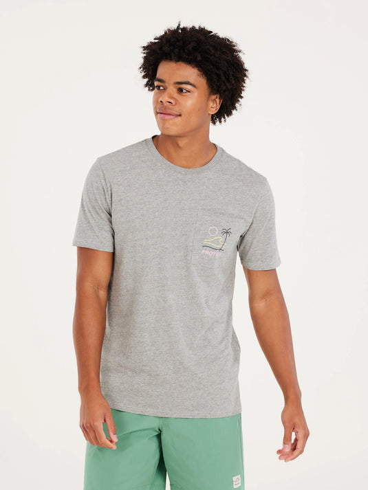 Protest Men's Aston Regular Fit T-Shirt Dark Grey Melee 1711943_592