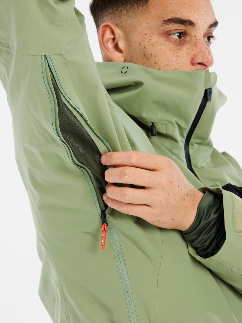 Load image into Gallery viewer, Protest Men&#39;s PRTFOUND Snow Jacket Marl Green 6710544_554
