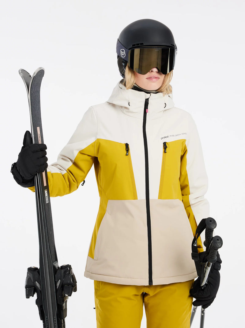 Load image into Gallery viewer, Protest Women&#39;s PRTCALIDA Snow Jacket Kitt Of White 6612044_106
