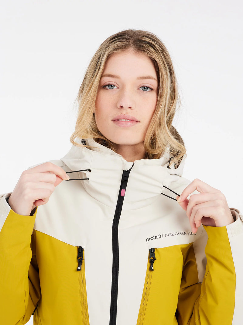 Load image into Gallery viewer, Protest Women&#39;s PRTCALIDA Snow Jacket Kitt Of White 6612044_106
