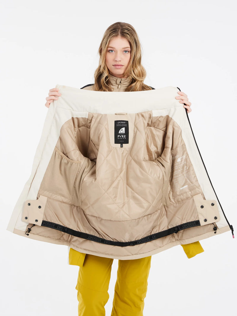 Load image into Gallery viewer, Protest Women&#39;s PRTCALIDA Snow Jacket Kitt Of White 6612044_106
