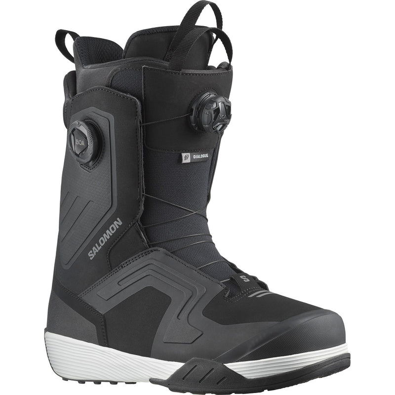 Load image into Gallery viewer, Salomon Men&#39;s Dialogue Dual BOA Snowboard Boots Black/Black/White L47109900
