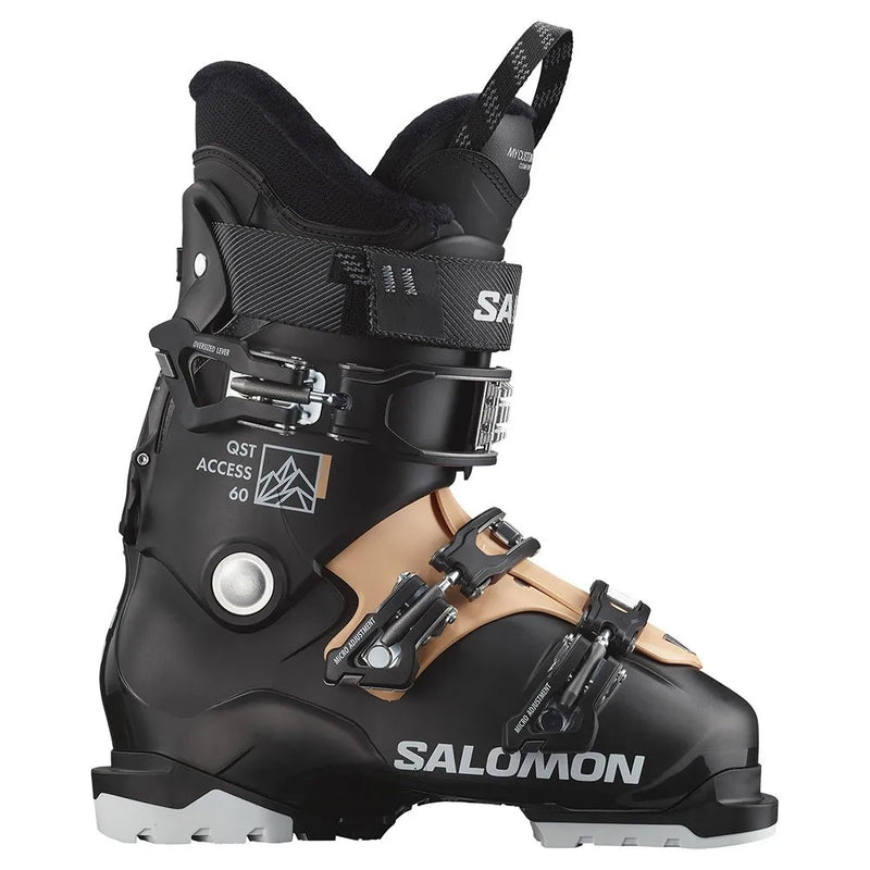 Load image into Gallery viewer, Salomon Women&#39;s QST Access 60 Ski Boots Black/Beach Sand L47344600
