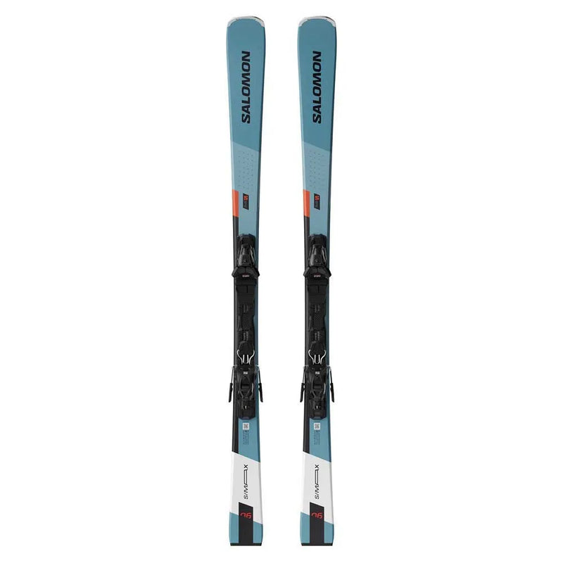 Load image into Gallery viewer, Salomon Unisex E S/MAX 6 167 Ski Set Teal/Bright Red/Black L47672000167
