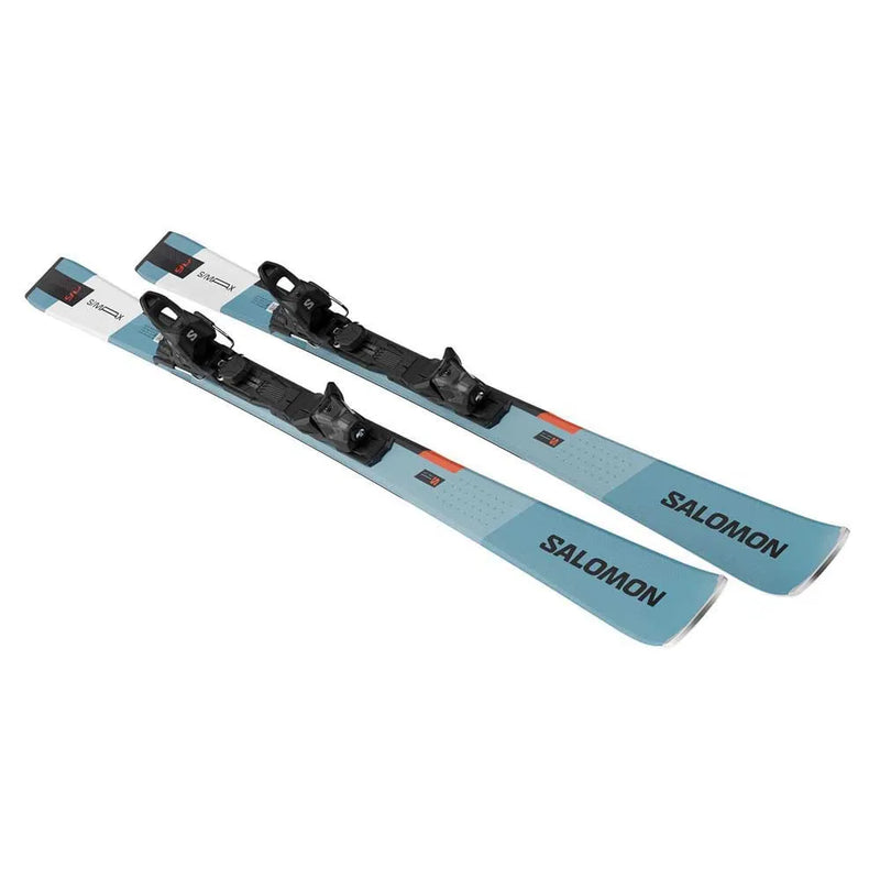 Load image into Gallery viewer, Salomon Unisex E S/MAX 6 160 Ski Set Teal/Bright Red/Black L47672000160
