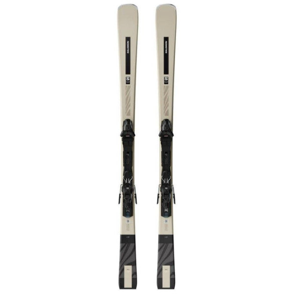 Load image into Gallery viewer, Salomon S/Max N6 160 Ski Set Ivory Cream Metallic/Black L4767300160
