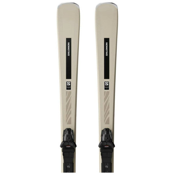 Load image into Gallery viewer, Salomon S/Max N6 150 Ski Set Ivory Cream Metallic/Black L47659300150
