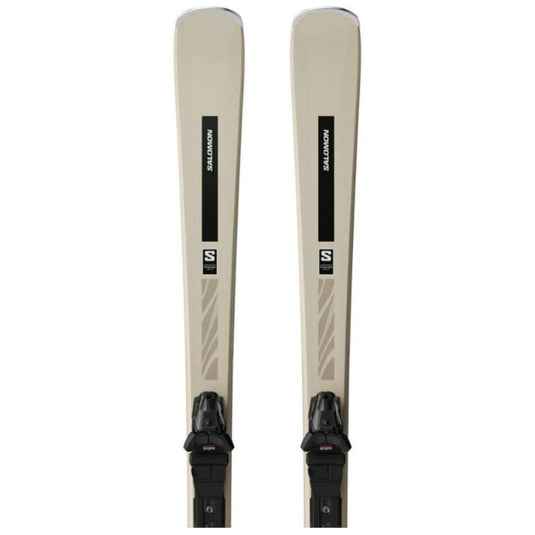 Salomon S/Max N6 150 Ski Set Ivory Cream Metallic/Black L47659300150