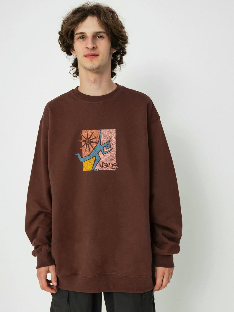 Load image into Gallery viewer, Vans Men&#39;s Style Guy Loose Fit Crew Sweatshirt Bitter Chocolate VN000HPR7YO1
