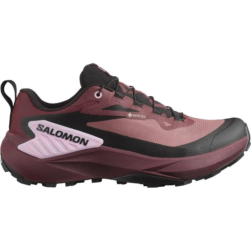 Load image into Gallery viewer, Salomon Women&#39;s Genesis Gore-Tex Trail Running Shoes Rose Taupe/Black/Orchid Bouquet L47588900
