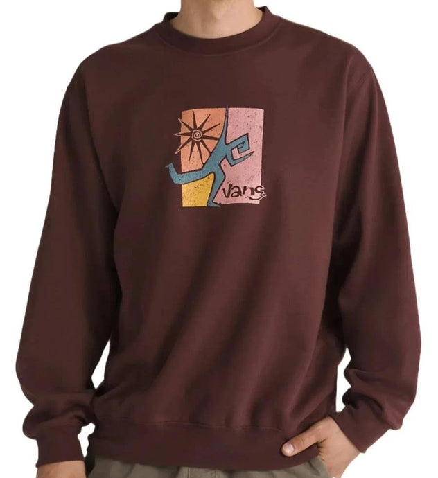 Vans Men's Style Guy Loose Fit Crew Sweatshirt Bitter Chocolate VN000HPR7YO1