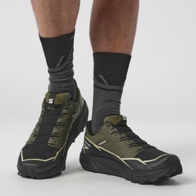 Load image into Gallery viewer, Salomon Menn&#39;s Thundercross GTX Trail Running Shoes Olive Night/Black/Alfalfa L47383400
