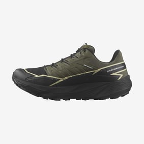 Load image into Gallery viewer, Salomon Menn&#39;s Thundercross GTX Trail Running Shoes Olive Night/Black/Alfalfa L47383400
