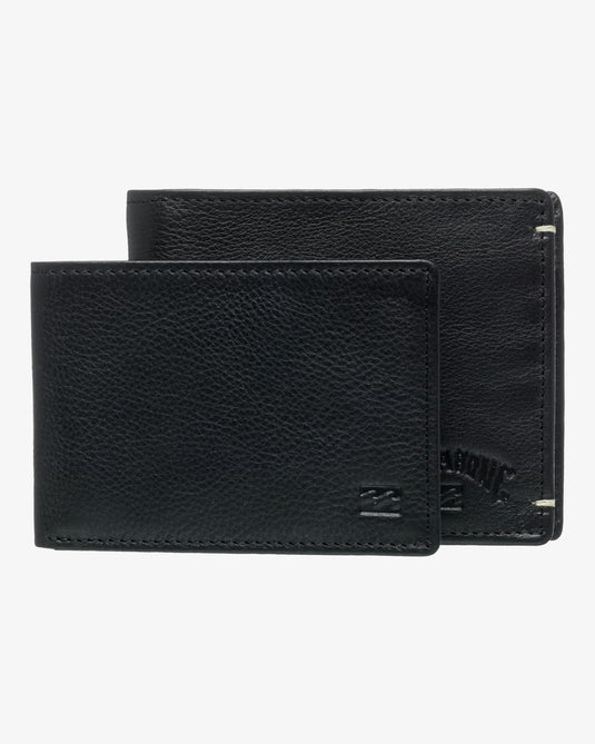 Billabong Men's Rockaway 2-In-1 Bi-Fold Wallet Black UBYAA00178-BLK