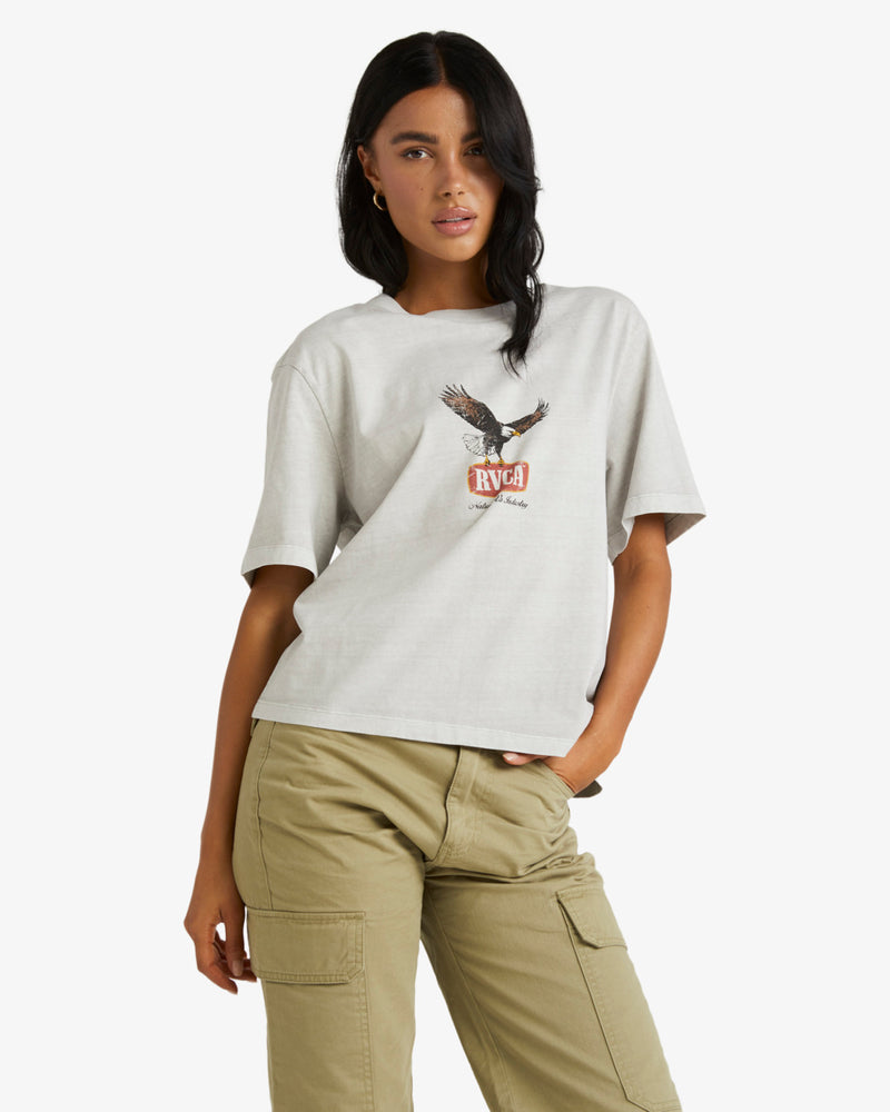 Load image into Gallery viewer, RVCA Women&#39;s Hawk Eye Short Sleeves Vapor UVJZT00256_SFP0
