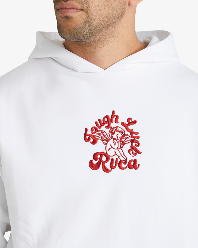 Load image into Gallery viewer, RVCA Men&#39;s Tough Luck Pullover Hoodie White UVYFT00287_WHT
