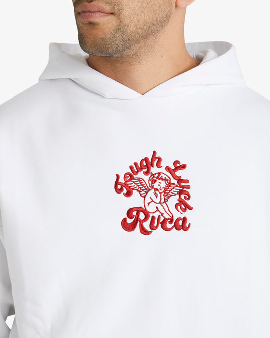 RVCA Men's Tough Luck Pullover Hoodie White UVYFT00287_WHT