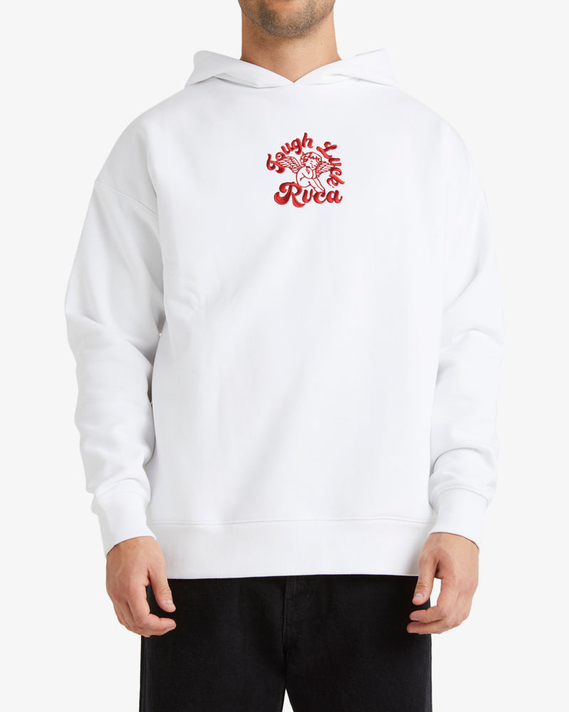 Load image into Gallery viewer, RVCA Men&#39;s Tough Luck Pullover Hoodie White UVYFT00287_WHT
