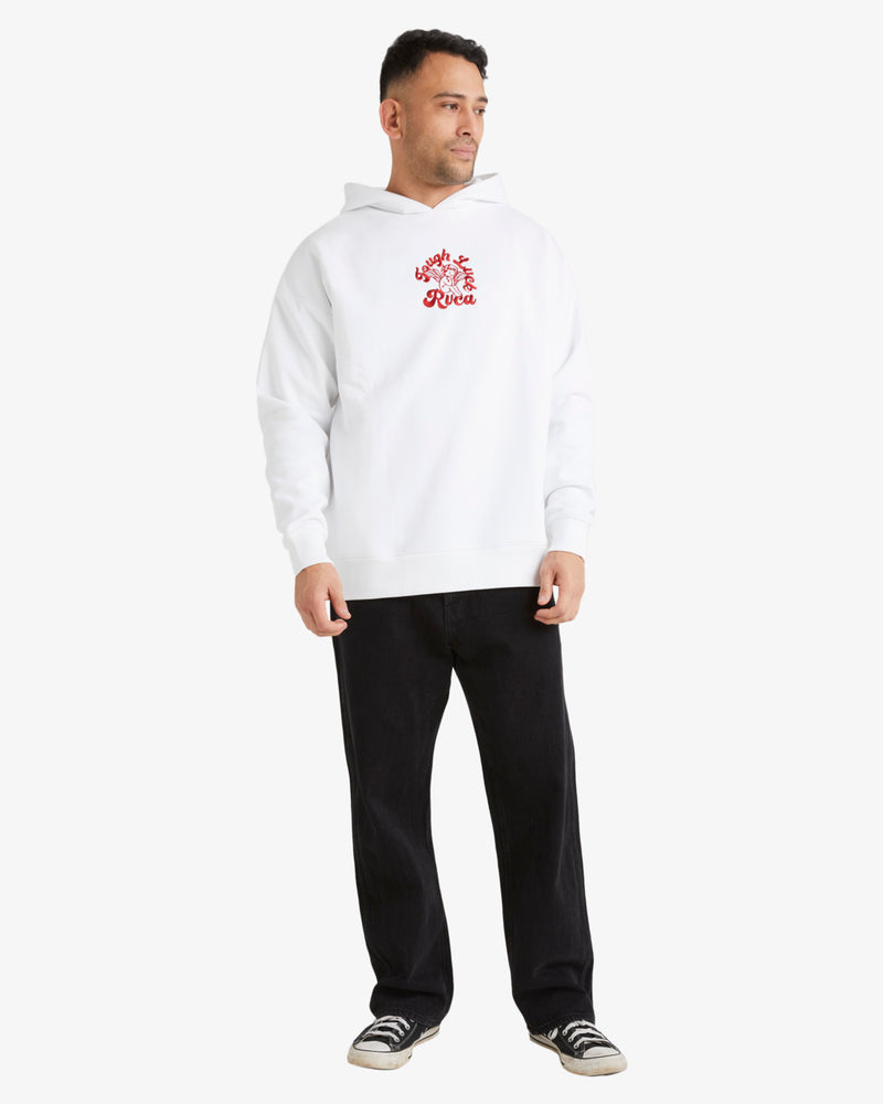 Load image into Gallery viewer, RVCA Men&#39;s Tough Luck Pullover Hoodie White UVYFT00287_WHT
