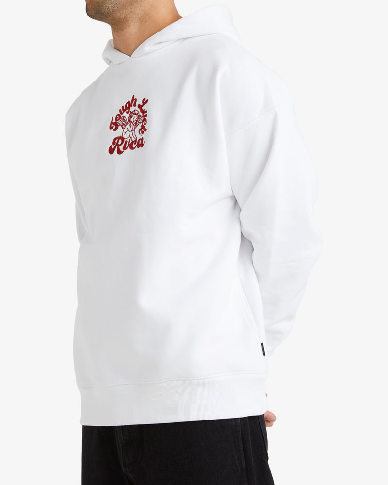 Load image into Gallery viewer, RVCA Men&#39;s Tough Luck Pullover Hoodie White UVYFT00287_WHT
