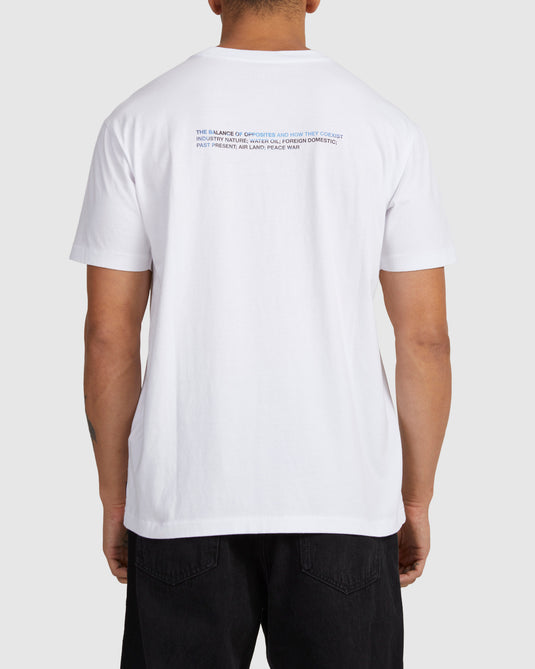 RVCA Men's Palm TV Relaxed T-Shirt White UVYZT00657-WHT