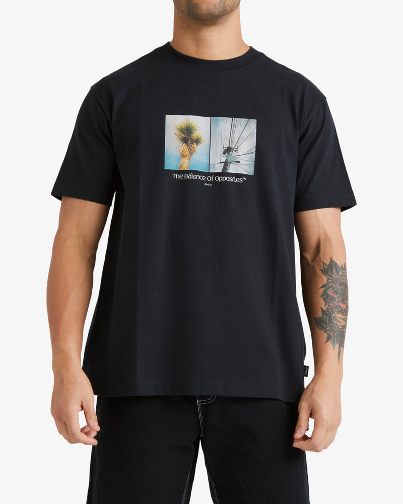 Load image into Gallery viewer, RVCA Men&#39;s In Balance Short SLeeve T-Shirt Rvca Black UVYZT00741-RVB
