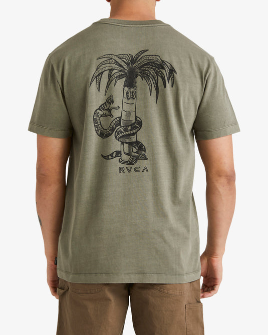 RVCA Men's Pommier Palms T-shirt Olive UVYZT00748_GPB0