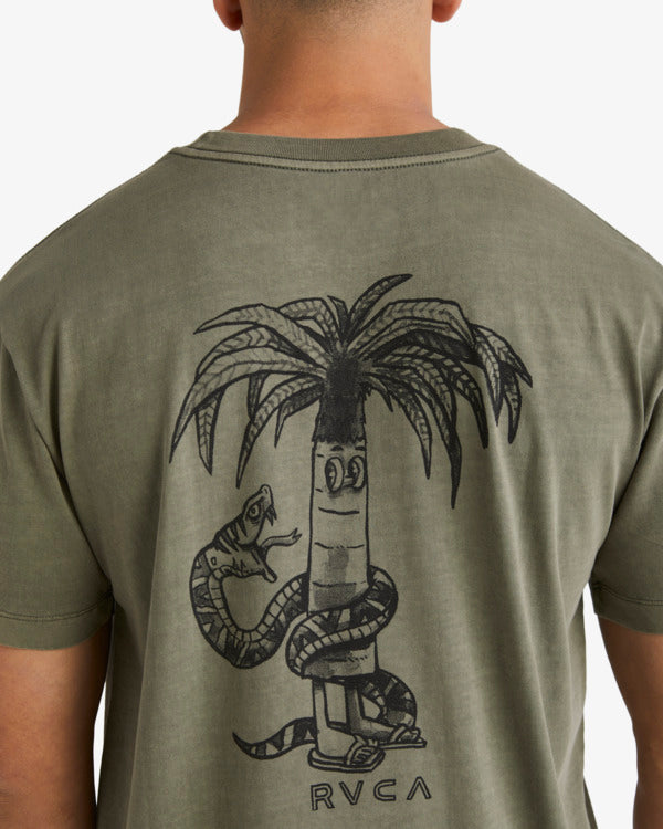 Load image into Gallery viewer, RVCA Men&#39;s Pommier Palms T-shirt Olive UVYZT00748_GPB0
