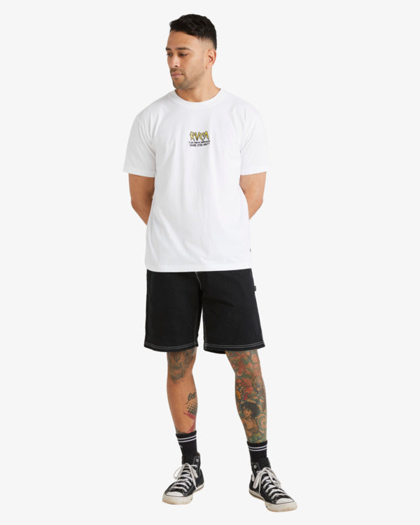 Load image into Gallery viewer, RVCA Men&#39;s Electrical Short Sleeves T-Shirt White UVYZT00750_WHT
