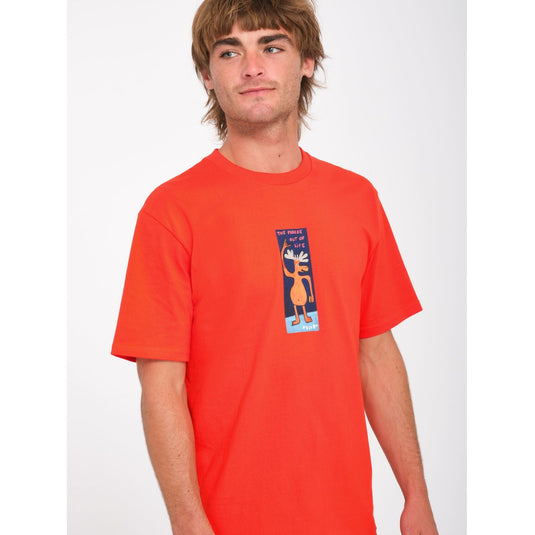 Volcom Men's Olivmoose T-Shirt Orange A5232413_BRE