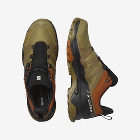 Salomon Men's X Ultra 4 Gore-Tex Hiking Shoes Gothic Olive/Caramel Cafe/Black L47685200