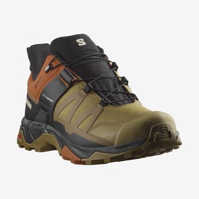 Salomon Men's X Ultra 4 Gore-Tex Hiking Shoes Gothic Olive/Caramel Cafe/Black L47685200