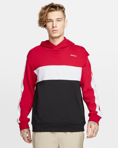 Hurley Blocked Pullover Hoodie CI7238-687 Red